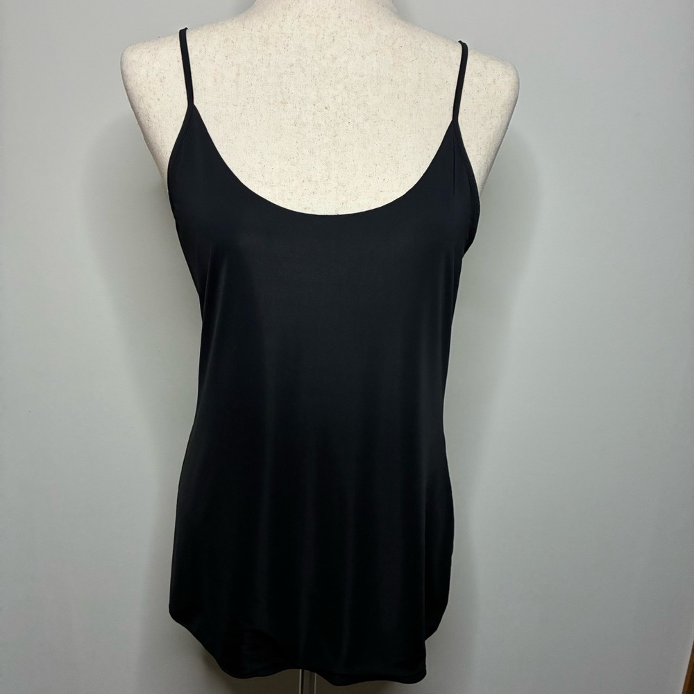 Jockey Luxe Black Adjustable Strap Camisole Slip Size XL